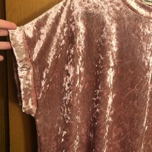 Pink Cotton Emporium velvet short sleeved dress